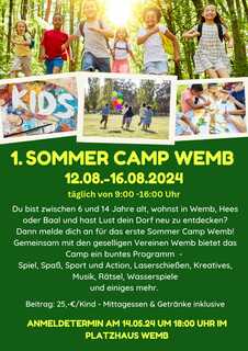 Sommercamp in Wemb