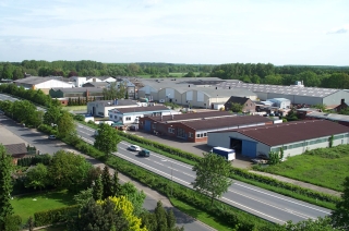 Das Gewerbegebiet Industriestraße im Gewerbegebiet Ost in Weeze