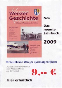 Deckblatt des Heimatbuches "Weezer Geschichte" - Jahrbuch 2009