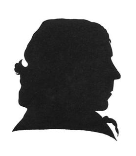 Johann Christian Gottlob Ludwig Krafft(1784-1845) war von 1808 bis 1817 Prediger in Weeze. Scherenschnitt des Kopfes.