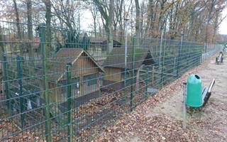 Der Zaun des Kaninchengeheges wurde von 2 Metern auf 1,20 Meter herabgesetzt. Für die Kaninchen ist der Unterschied nicht relevant, aber die Besucher haben nun eine freie Sicht in das Gehege und müssen nicht mehr durch einen Zaun hindurch schauen