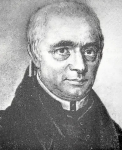 Prior Johann Lüskens, erster Pfarrer Gemälde Prior Johann Lüskens