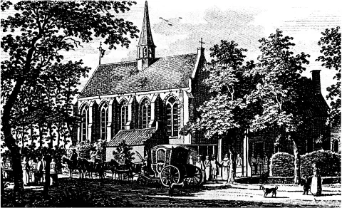 Zeichnung von Jan de Beijer Zeichnung des Kloster Marienwasser aus dem Jahr 1743