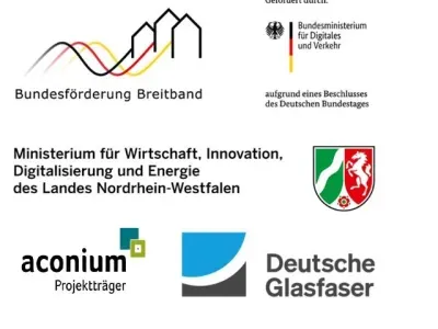 Gigabitausbau Förderung weiße Flecken © Bild Kreis Kleve Das Bild zeigt Förderbeteiligte der Förderung "weiße Flecken" © Kreis Kleve